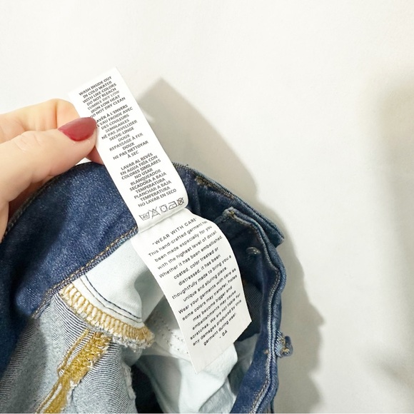 Good American Always Fits Straight Leg High Rise Jeans in Blue822 Size 00-4 - Picture 11 of 11